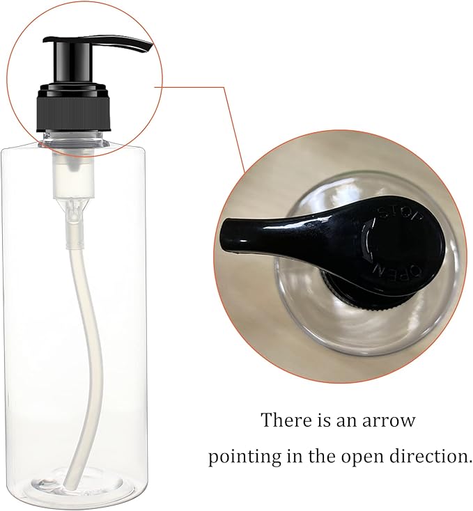 12 Pack 8 oz Plastic Pump Dispenser Bottles - Image 2