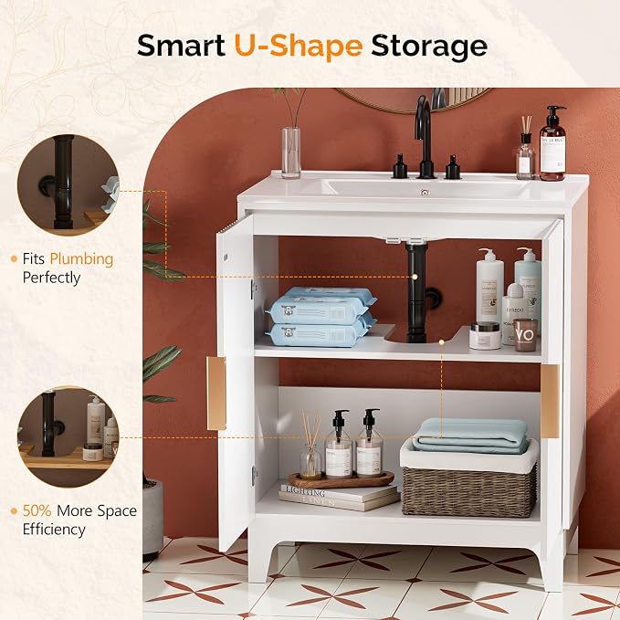 VINGLI 30 Inch Bathroom Vanity - Image 3