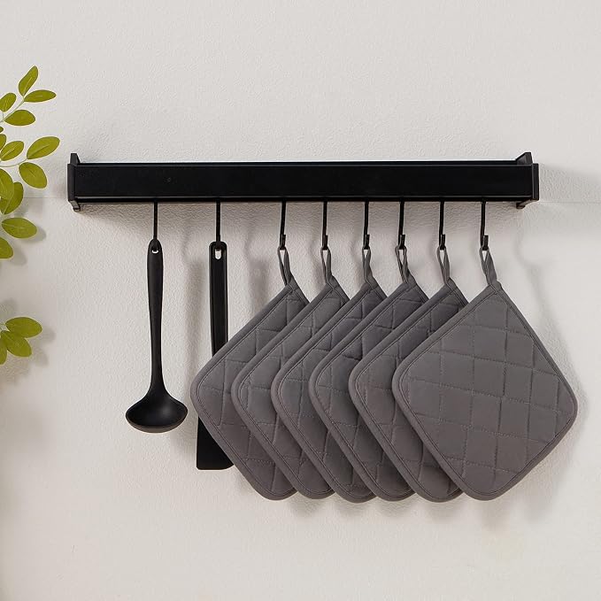 Kitchen Pot Holders Set Heat Resistant Pure Cotton Potholders Kit Trivets Large - Image 2