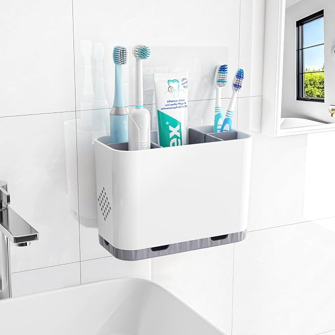Toothbrush and Toothpaste Holders by Homtalker