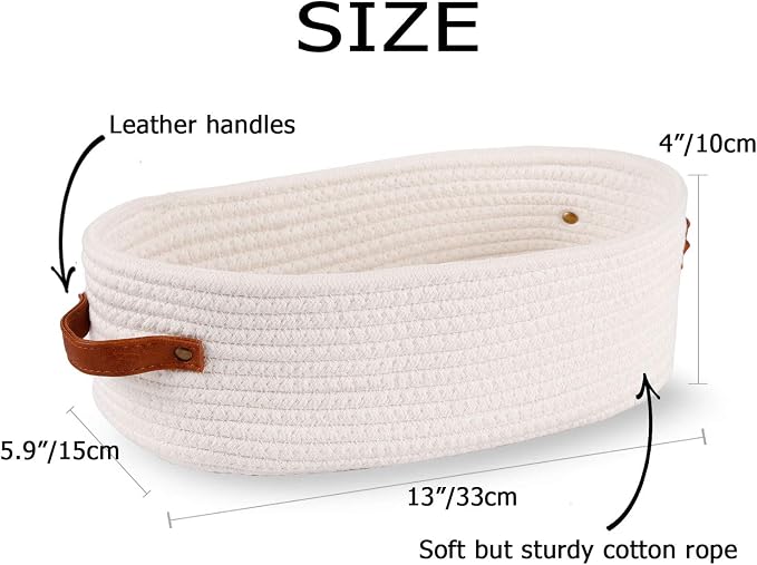 Woven Storage Basket for Toilet Tank Top, Farmhouse Home Decor Organizing - Image 4