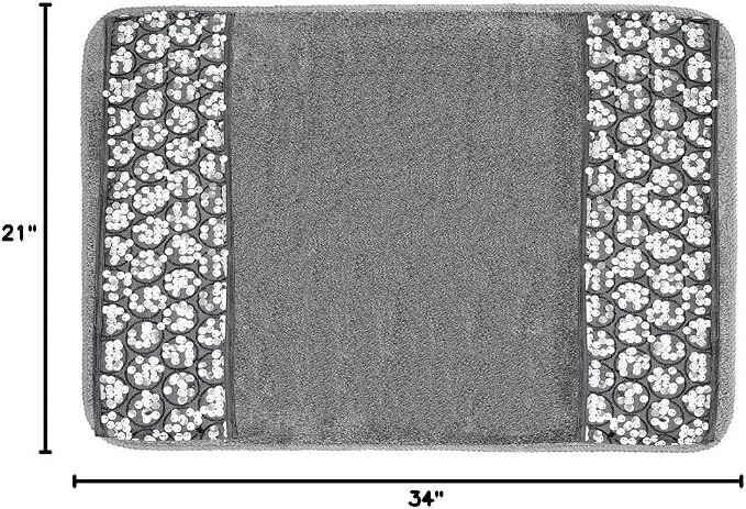 Zahari Home Sinatra Modern Bathroom Rug Classic Luxury Bath Rug Contemporary - Image 6