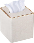 Leather Tissue Box Cover Square, Decorative Cube Tissue Box Holder by YAPISHI
