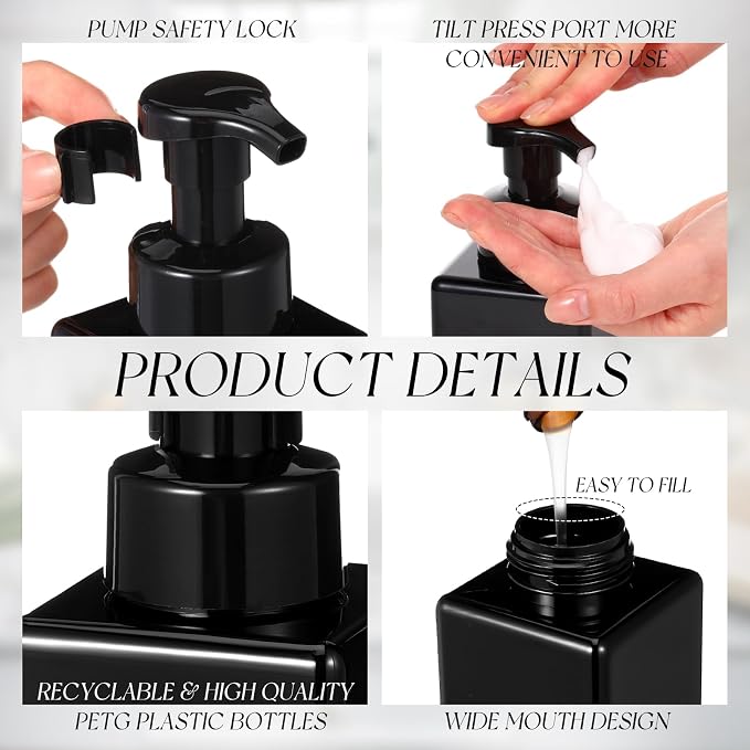 Domensi 24 Pcs Foam Pump Bottle Foaming Soap Dispenser Empty Travel Foaming - Image 3