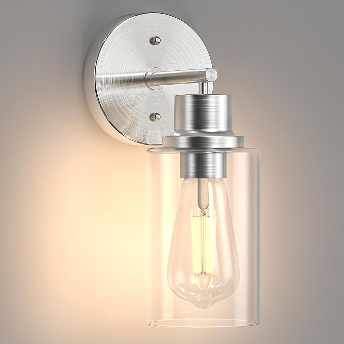1-Light Bathroom Wall Sconce by Phaosio