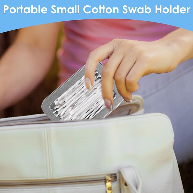 4Pcs Cotton Swab Holder for Travel, Portable Floss Picks Case - Image 4