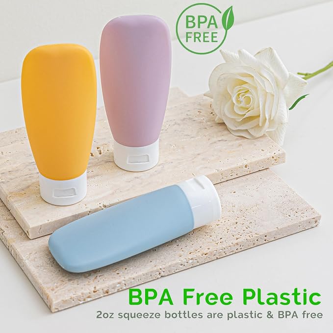20 Pack Travel Bottles Set for Toiletries TSA Approved, Leak Proof Travel Size - Image 3