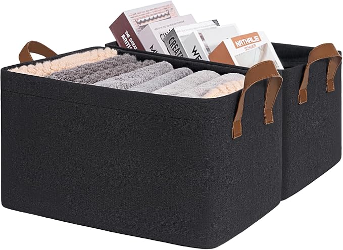 CHICVITA Black Storage Bins Shoe Basket by CHICVITA