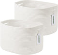 Cotton Rope Storage Basket, Woven Basket by ECDYQXVU
