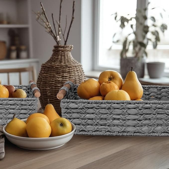 Small Storage Basket Wicker Baskets - Image 3
