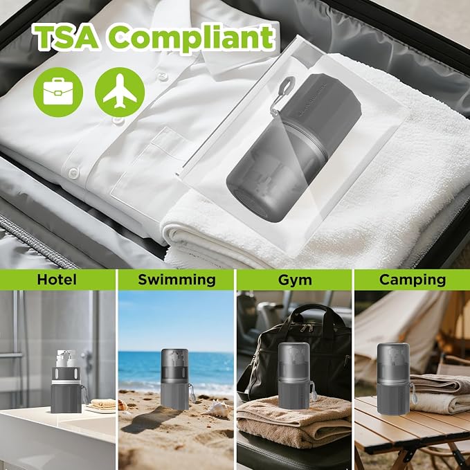 2P 4 in 1 Travel Toiletry Containers, TSA Approved Refillable Travel Size - Image 8