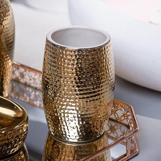Gold Bathroom Accessory Set - Image 4