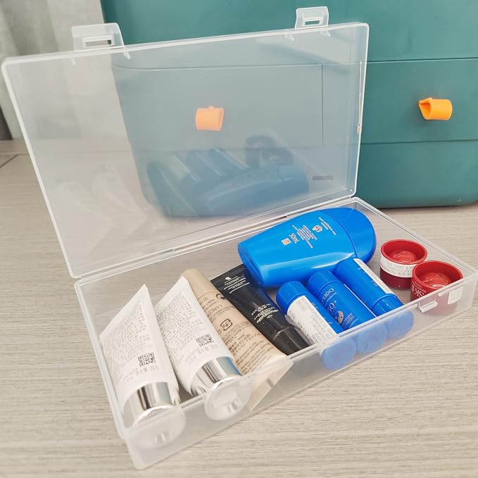 4 Pack Rectangular Clear Plastic Storage Containers Box - Image 5