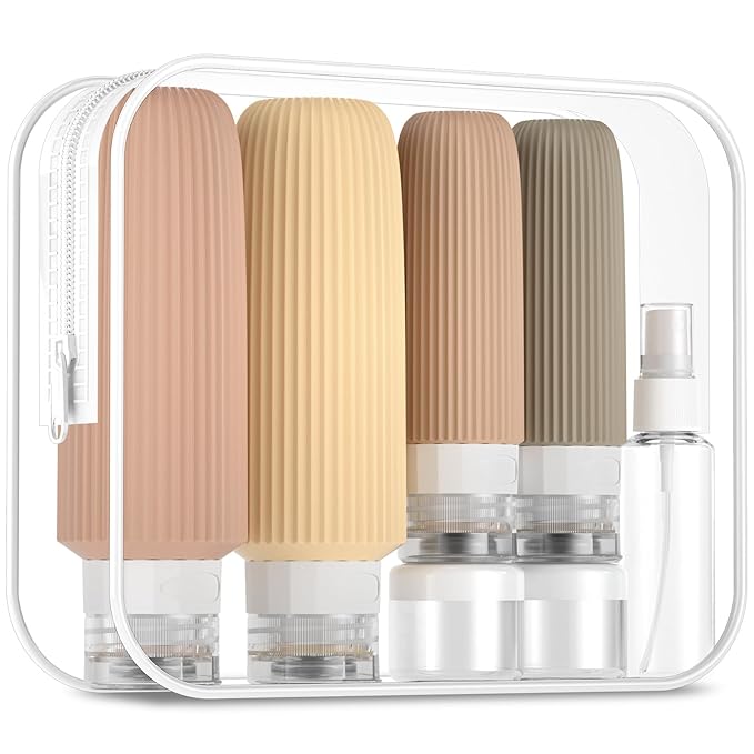 16 Pack Travel Bottles for Toiletries, Large 6oz Silicone Travel Containers by Mrsdry