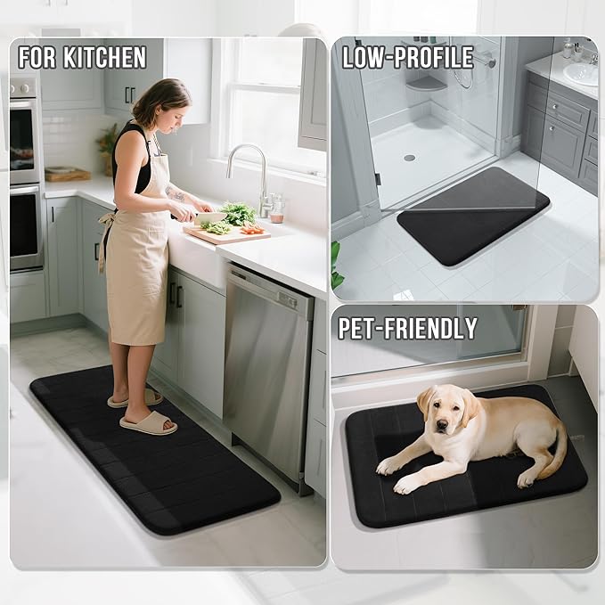 Yimobra Large Bath Mat Set 2 Piece- Super Soft Absorbent Quick Dry Memory Foam - Image 6