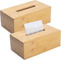 Tissue Box Cover, Rectangular Tissue Box Holder, Bamboo Facial Paper Holder by XIMISISE