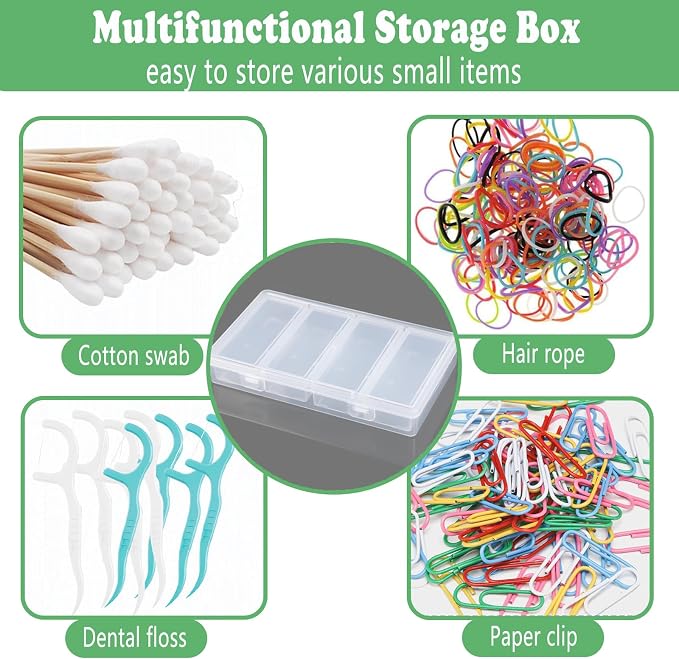 Cotton Swab Holder for Travel, 4 in 1 Portable Small Dental Floss Holder - Image 6