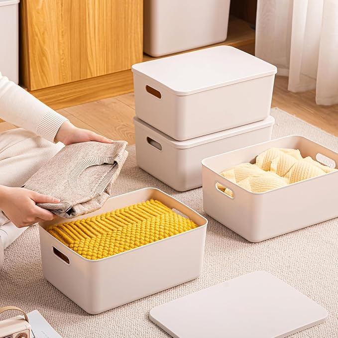 Ytteve Light Grey 2-Pack Large Plastic Storage Bins - Image 4