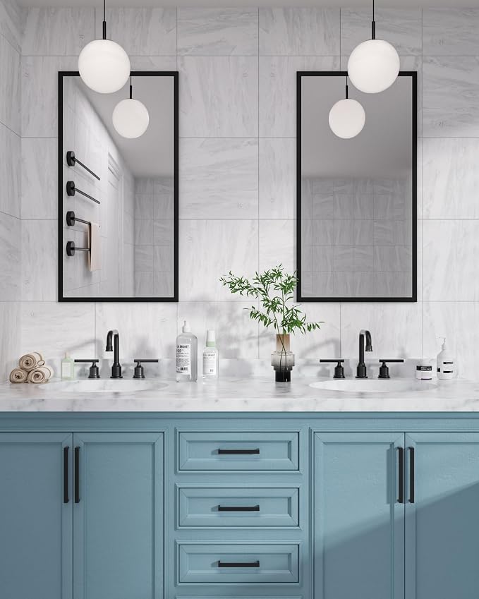 3 Hole Bathroom Faucet Black: WOWOW 8 Inch Bathroom Sink Faucet Widespread - Image 4