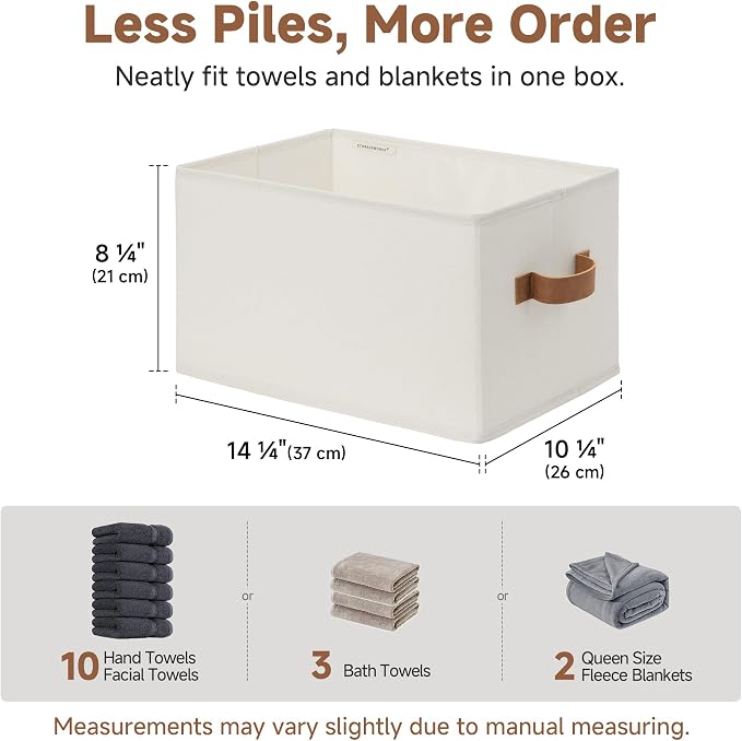 StorageWorks Closet Organizers and Storage Bins, Foldable Shelf Baskets - Image 3