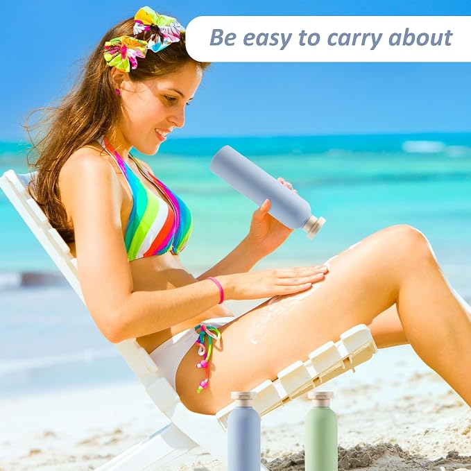 2Pcs Squeeze Bottles, 260ml Plastic Refillable Travel Containers - Image 6