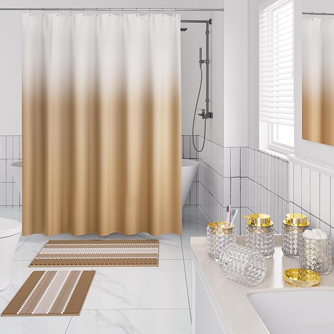 Bathroom Sets with Shower Curtain and Rugs and Accessories, Glass Bathroom - Image 2
