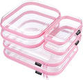 6 Pack Clear Hard Shell Zipper Case, See-Through Hard Plastic Organizer Pouches by Unknown