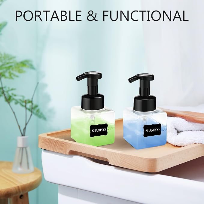 8.5 oz Foaming Soap Dispenser Plastic Foaming Pump Bottle, Refillable Dispenser - Image 6