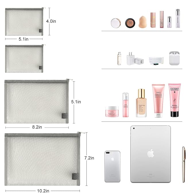 EASYFUN Mesh Pouch, Make up Bag - Image 2