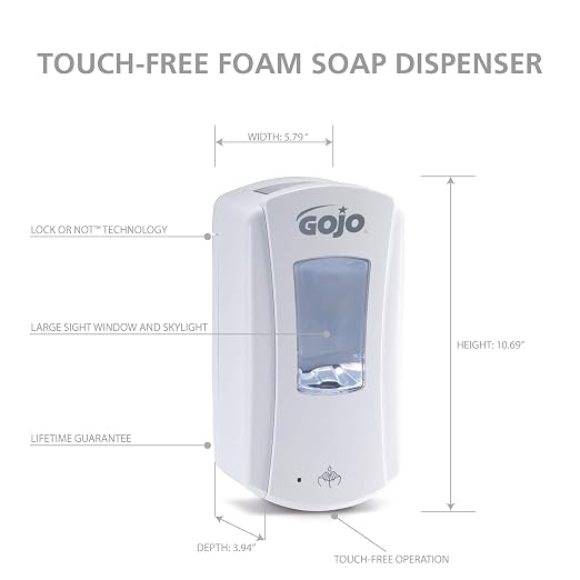 GOJO LTX-12 Touch-Free Foam Hand Soap Dispenser, - Image 5