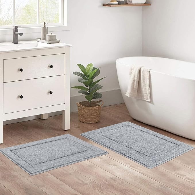 SHACOS Soft Fluffy Bathroom Rugs Set of 3 Pieces Bath Mats - Image 9