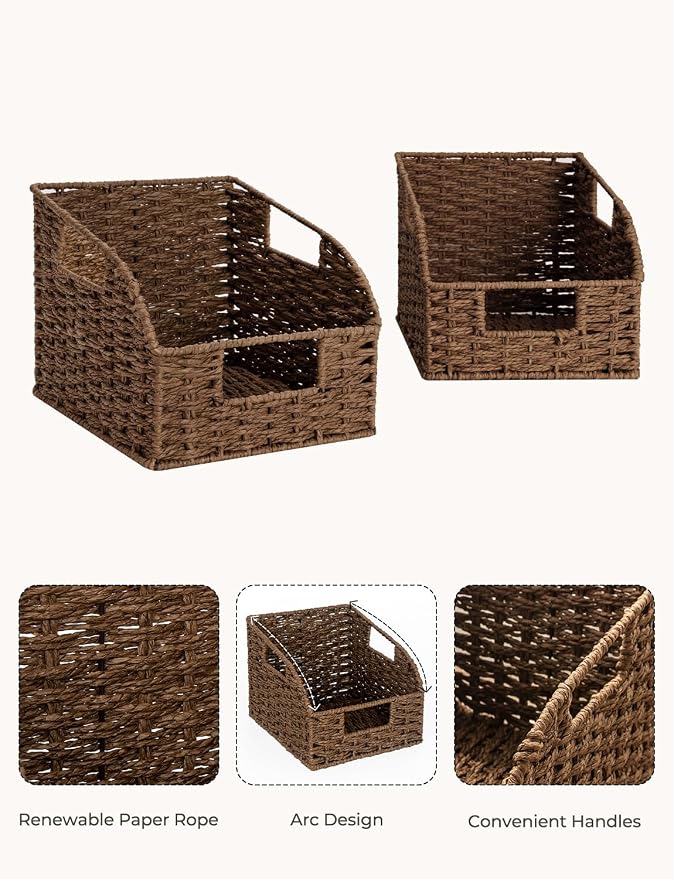 StorageWorks Wicker Baskets for Organizing, Pantry Organizers and Storage - Image 3