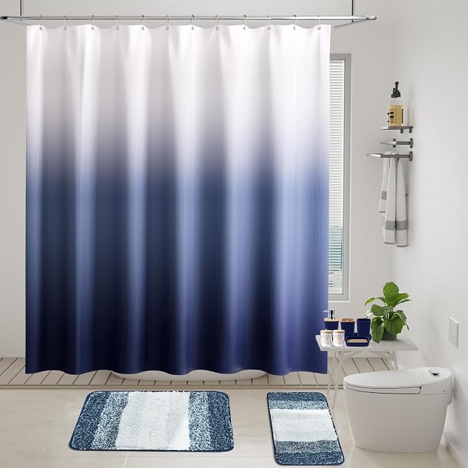 Navy Blue Bathroom Accessories Set - Image 4