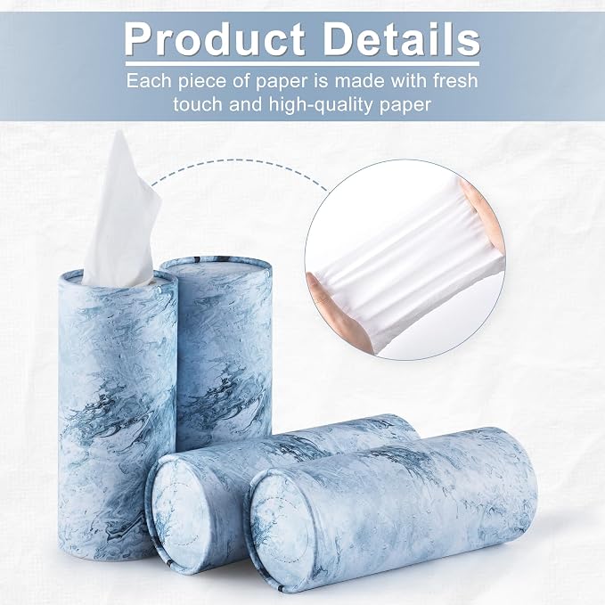 SINGARO Car Tissue Holder, 4 Pack Car Cup Holder Facial Tissues - Image 3