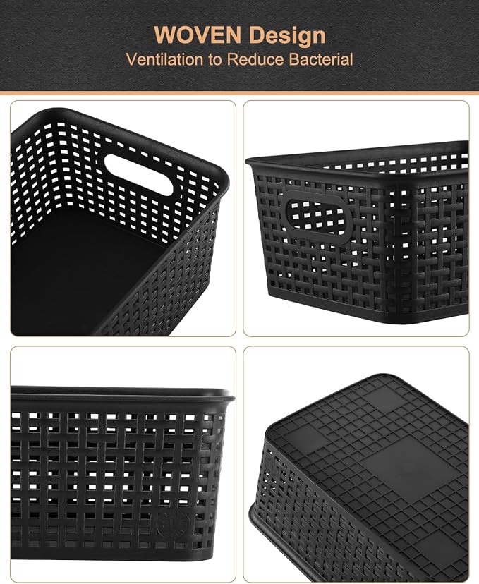 AREYZIN Storage Bins Plastic Storage Baskets - Image 4