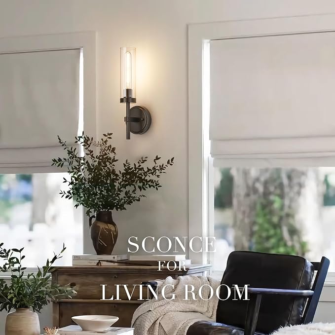 Oil Rubbed Bronze Wall Sconces Set of Two, Bathroom Wall Sconces Vanity Lights - Image 7