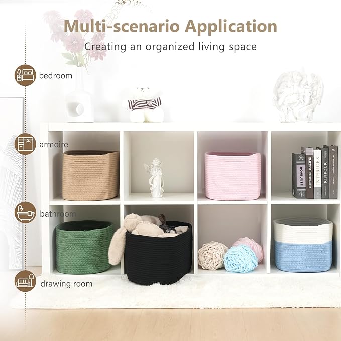 Cotton Rope Storage Basket, Woven Basket - Image 6