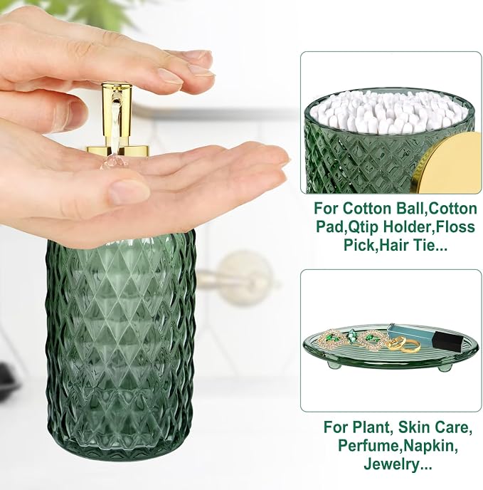 Bathroom Accessories Set, Toothbrush Holder, Qtip Holder, Soap Dish, Gift - Image 2