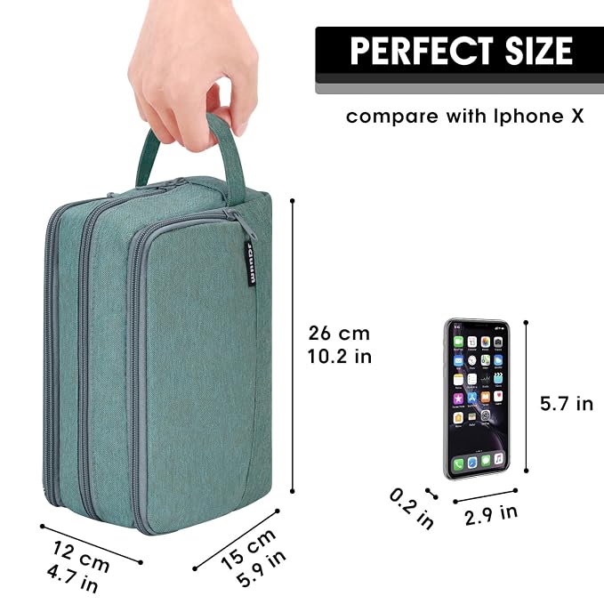 Toiletry Bag for Men Hanging Dopp Kit Water Resistant Shaving Bag Small - Image 2