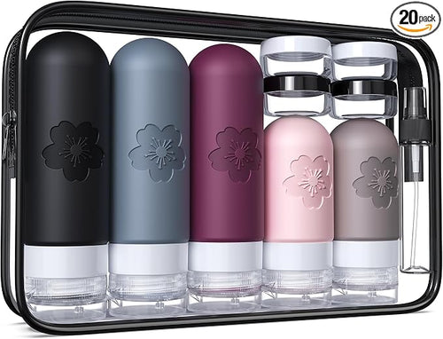 20Pack Travel Bottles for Toiletries, Silicone TSA Approved Travel Size by Unknown