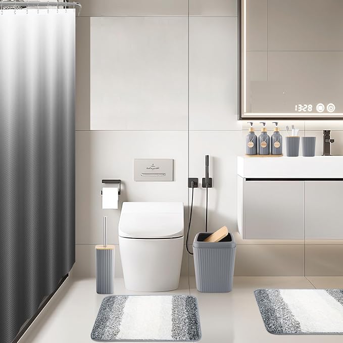 32PCS Grey Bathroom Accessories Set - Image 7