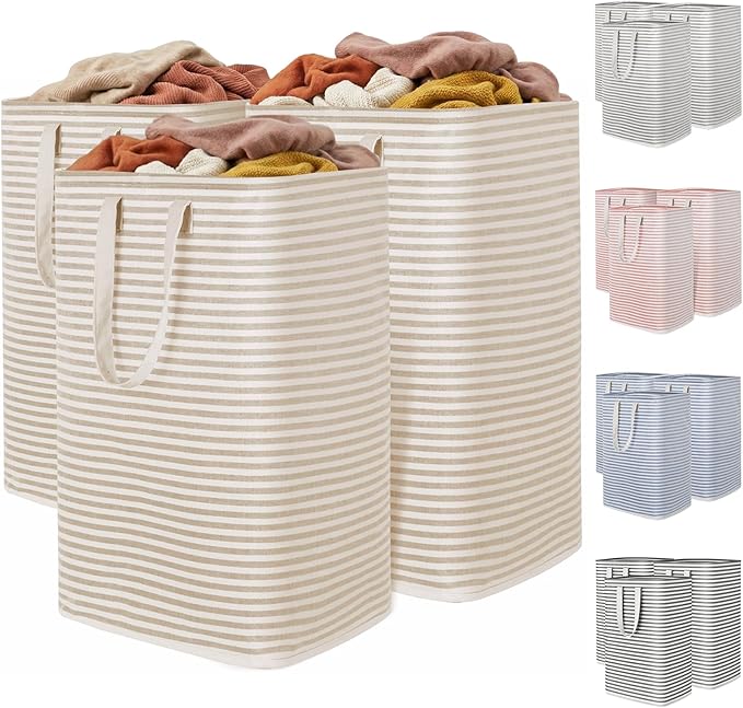 Lifewit 3 Pack Laundry Basket 80L Each, Collapsible Clothes Hamper by Lifewit
