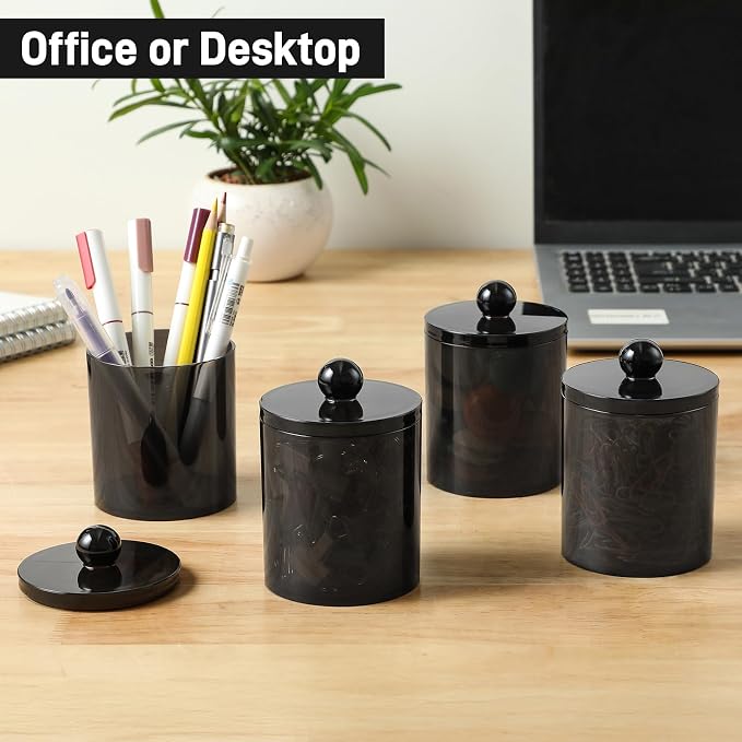 4 Pack Acrylic Qtip Holder Dispenser - Image 7