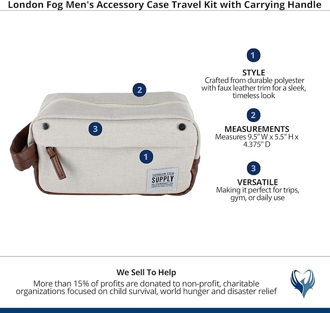 London Fog Men's Travel Accessory Case - Image 6