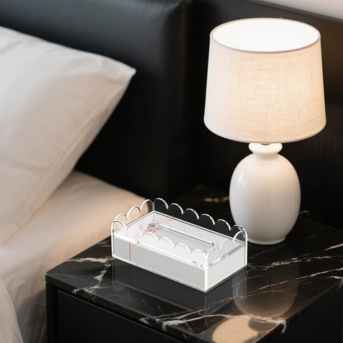 LUGUNU Clear Acrylic Tissue Box Cover Holder - Image 2