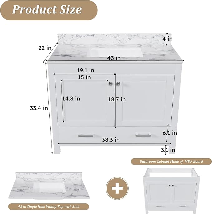 Montary 42" Bathroom Vanity - Image 7