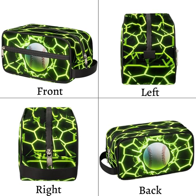 Futuristic Style Baseball Toiletry Bag - Image 7
