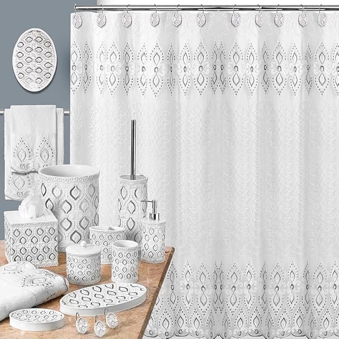 Zahari Home Monaco Modern Bathroom Rug Classic Luxury Bath Rug Contemporary - Image 4