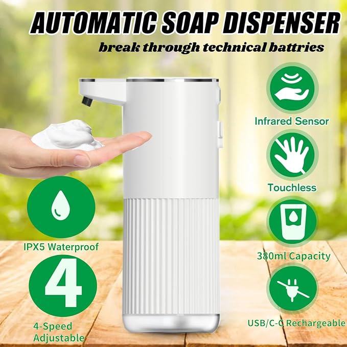 Automatic Liquid Soap Dispenser, Touchless Soap Dispenser Bathroom, Upgrade - Image 2