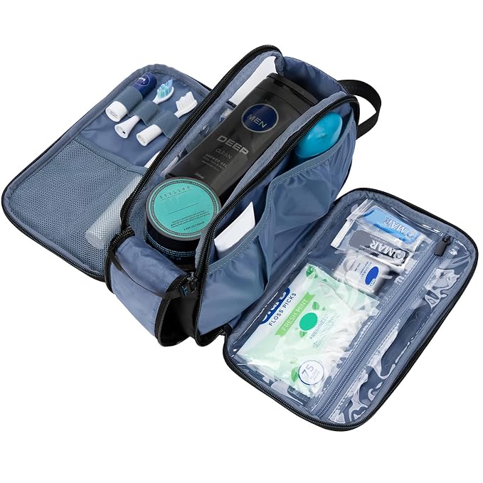 ZEEMO Travel Toiletry Bag for Men, Medium Water-Resistant Double-Sided - Image 3